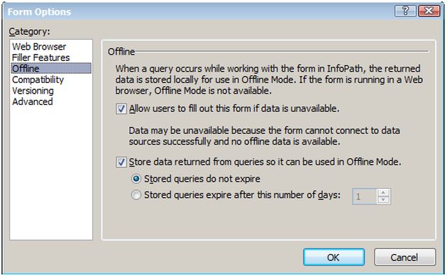 offline option in sharepoint